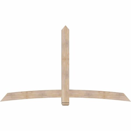 Ekena Millwork Bellingham Smooth Timber Gable Bracket, Douglas Fir, 96"W x 56"H x 5 1/2"D x 5 1/2"F, 14/12 Pitch GBW096X56X0606BEL00SDF